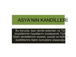 ASYA NIN KANDILLERI