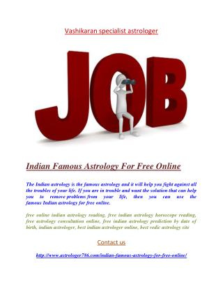Indian Famous Astrology For Free Online