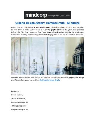 Graphic Design Agency Hammersmith - Mindcorp