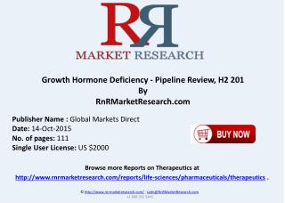 Growth Hormone Deficiency Pipeline Review H2 2015