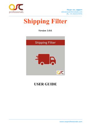 Shipping Filter