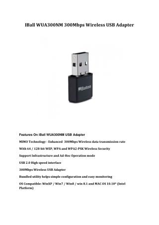 IBall WUA300NM 300Mbps Wireless USB Adapter