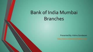 MICR code Bank of India Mumbai Branches