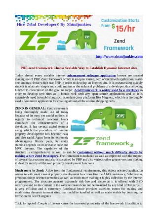 PHP-zend framework Choose Scalable Way to Establish Dynamic Internet sites