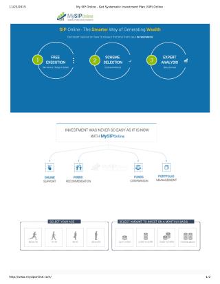 Systematic Investment Plan (SIP) Online | Online SIP - My SIP Online