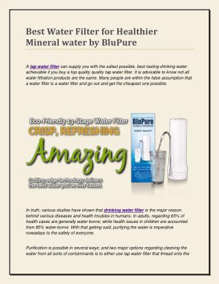 tap water filter