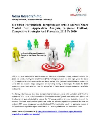 Bio-based Polyethylene Terephthalate (PET) Market Share Market Size, Application Analysis, Regional Outlook, Competitive