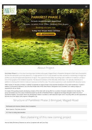 Parkwest Phase 2 PDF Details with Website