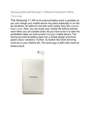 Samsung EB-Pn915bwegin 11300mah Powerbank - White