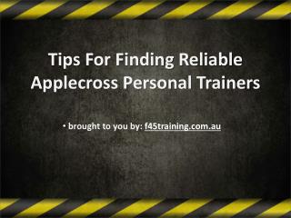 Tips For Finding Reliable Applecross Personal Trainers