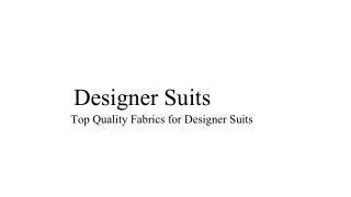 Designer Suits