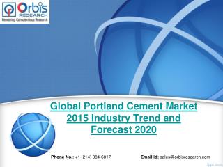 2015-2020 Global Portland Cement Market Trend & Development Study