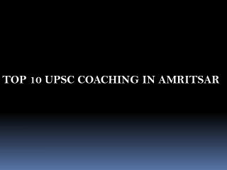 best coaching Upsc in Amritsar