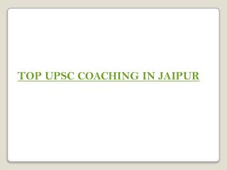 Best upsc coaching in jaipur