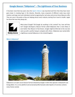 Google Beacon “Eddystone” – The Lighthouse of Your Business