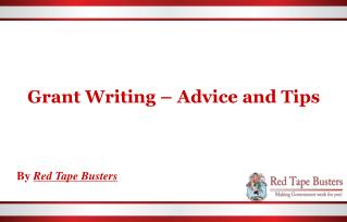 Grant Writing | Advice and Tips | Red Tape Busters
