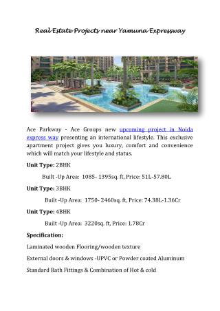 Real Estate Projects Near Yamuna Expressway