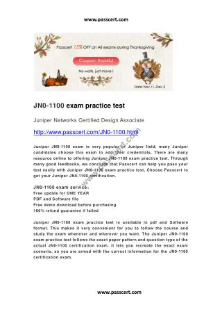 Juniper JN0-1100 exam practice test