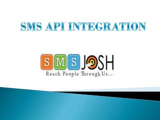 SMS API Integration- SMS JOSH
