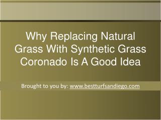 Why Replacing Natural Grass With Synthetic Grass Coronado Is A Good Id