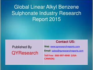Global Linear Alkyl Benzene Sulphonate Market 2015 Industry Research, Development, Analysis, Growth and Trends