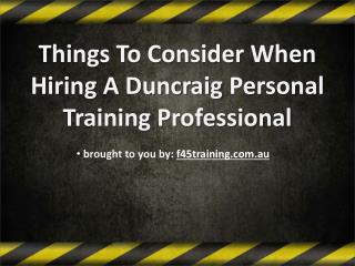 Duncraig personal training