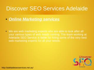 Online Marketing at Discover SEO Services Adelaide