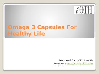 Omega 3 Capsules For Health