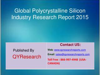 Global Polycrystalline Silicon Market 2015 Industry Outlook, Research, Insights, Shares, Growth, Analysis and Developmen