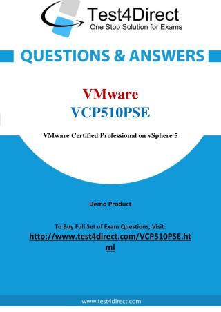 VMware VCP510PSE Real Exam Questions
