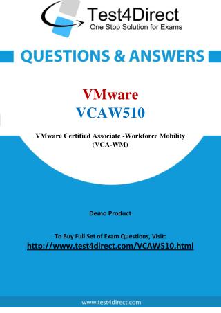 VMware VCAW510 Test Questions