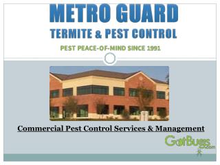 Commercial Pest Control Services & Management