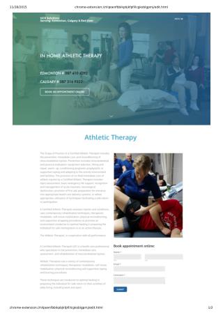 Find Relief Through Athletic Therapy