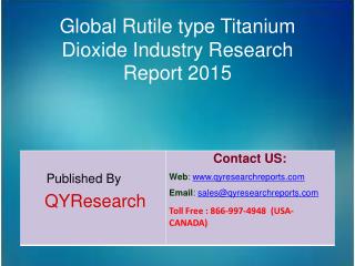 Global Rutile type Titanium Dioxide Market 2015 Industry Size, Shares, Outlook, Research, Study, Development and Forecas