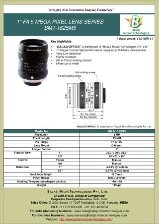 BALAJI OPTICS | MACHINE VISION LENSES |MACHINE VISION