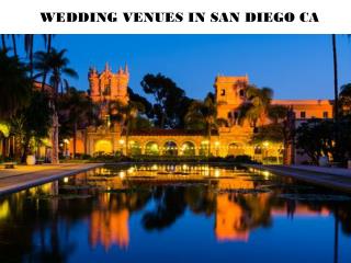 WEDDING VENUES IN SAN DIEGO CA