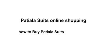 Patiala Suits online shopping