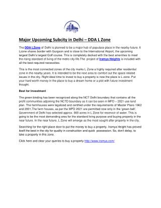 Dwarka L Zone- iramya.com
