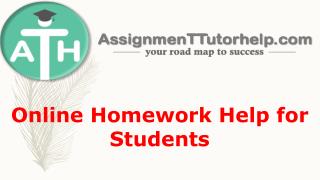Online Homework Help for Students | ATH