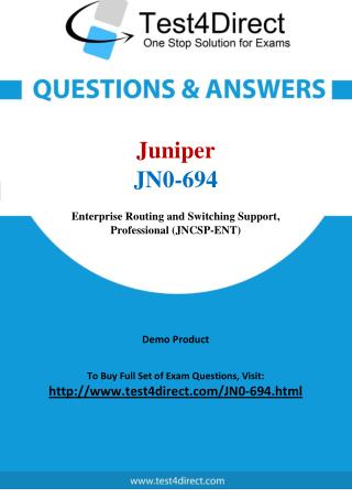 Juniper JN0-694 Test Questions