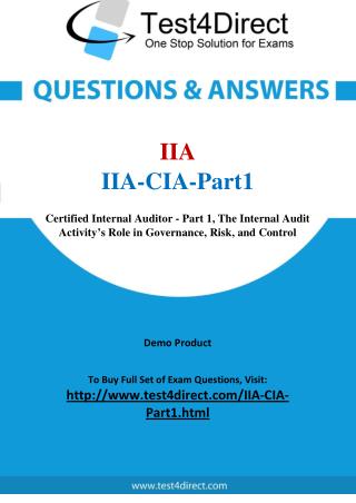 IIA-CIA-Part1 Real Exam Questions