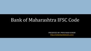 IFSC code of Bank of maharashtra