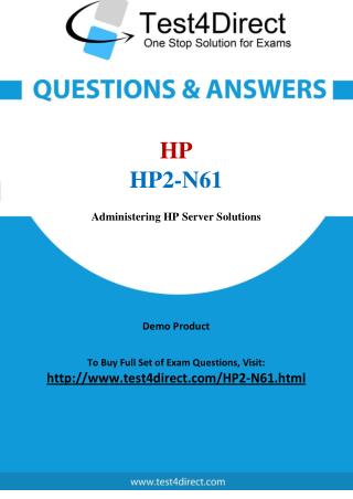 HP2-N61 HP Exam - Updated Questions