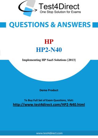 HP HP2-N40 Exam - Updated Questions