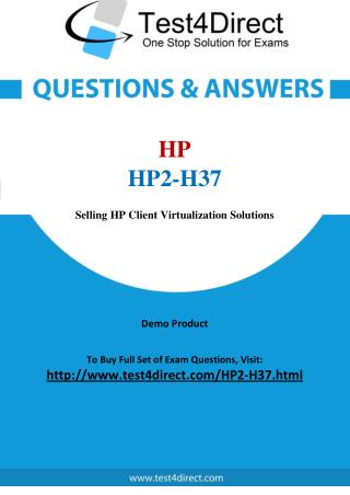 HP HP2-H37 Test Questions
