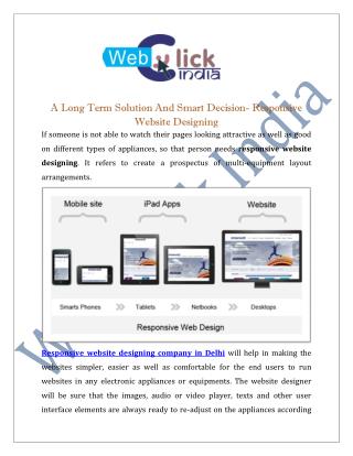 Responsive Website Designing Company in Delhi | Services India
