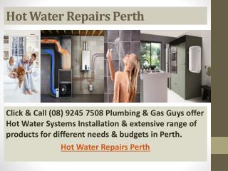 Hot Water Repairs Perth