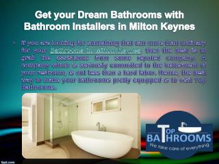 Get your dream bathrooms with bathroom installers in Milton Keynes