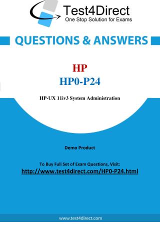 HP0-P24 HP Exam - Updated Questions