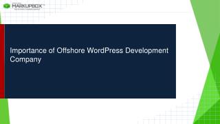 Importance of Offshore WordPress Development Company